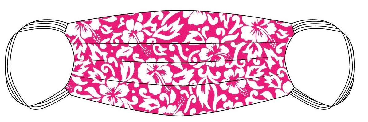 Pink Hibiscus Aloha Safety Mask